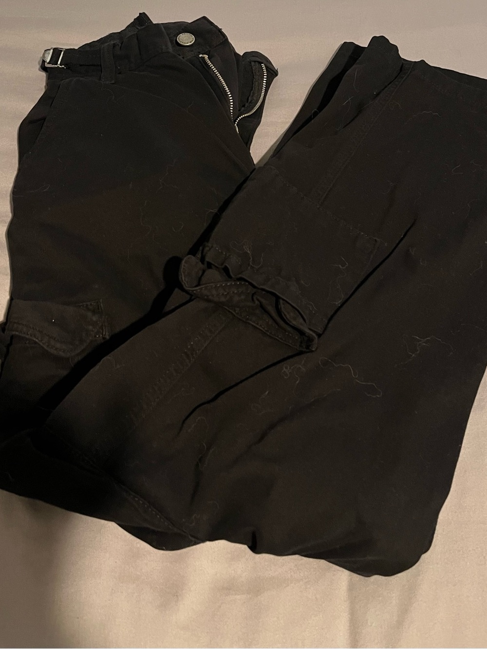 Women Black Cargo Pants
